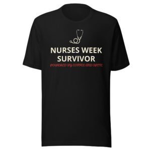 Nurse Shirt – Nurses Week Survivor Powered By Coffee And Spite Tee